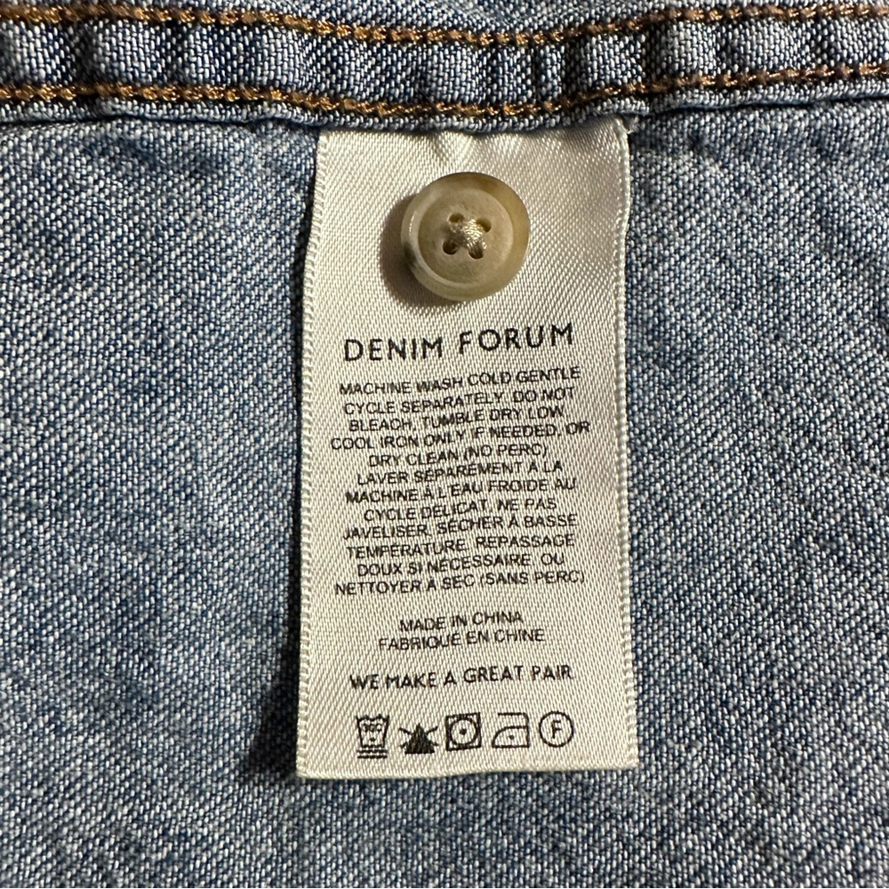 Denim Forum The 80's Comfy Denim Shirt Button Down Collar Shirt - Extra Small - Picture 9 of 16